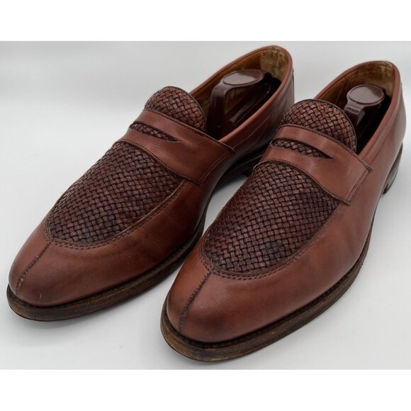 Allen Edmonds Other - Allen Edmonds Leyland Chili Brown Leather Penny Loafer Dress Shoes Men's 10D